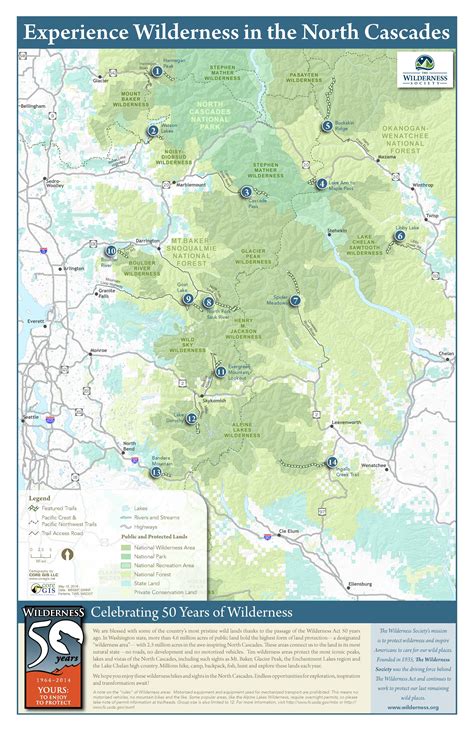 North Cascades Wilderness Map | Wilderness.org North Cascades Highway ...