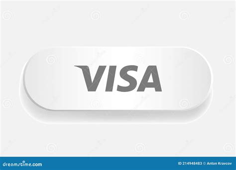 Visa Logo Sign on White Button. Editorial Stock Photo - Illustration of ...