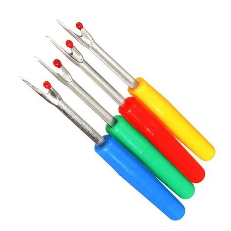 4Pcs/lot Steel Plastic Handle Craft Thread Cutter Seam Ripper Stitch ...