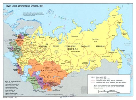 Large Detailed Administrative Divisions Map Of Soviet Union 1989 ...