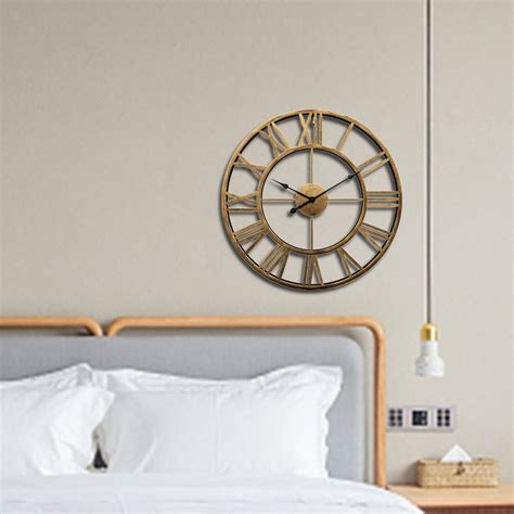 Handmade large wall clock wrought iron roman numerals – Artofit