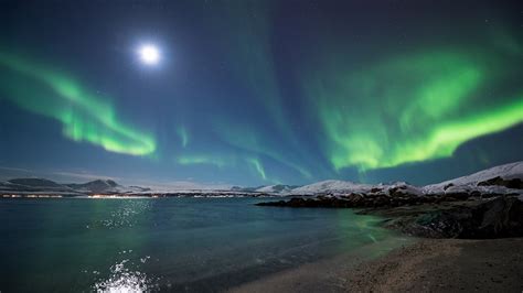 Download Lake Nature Aurora Australis Light Sky Arctic Night Aurora ...