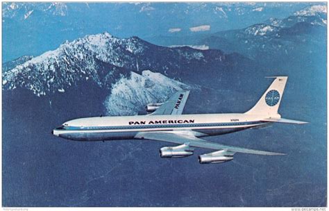 Pan American Airlines Boeing B-707 postcard | Aviao