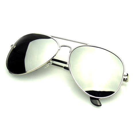 Full Mirror Silver Polarized Aviator Sunglasses – Emblem Eyewear