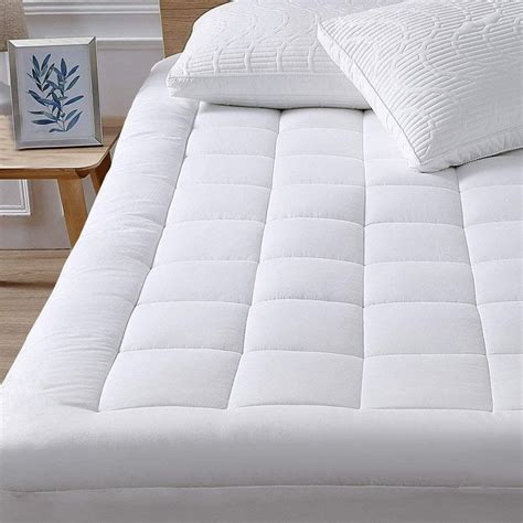 oaskys Twin XL Mattress Pad Cover Cotton Top with Stretches to 18” Deep ...