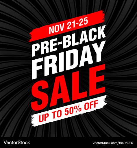 Pre-black friday sale banner Royalty Free Vector Image