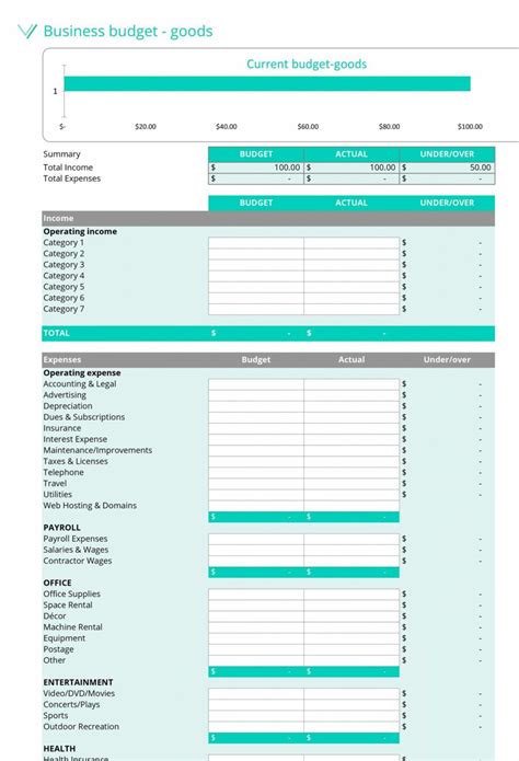 Printable 37 Handy Business Budget Templates Excel Google Sheets ᐅ ...