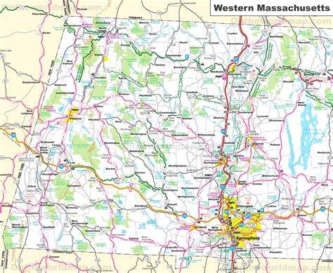 Road Map Of Western Massachusetts - Brandy Tabbitha