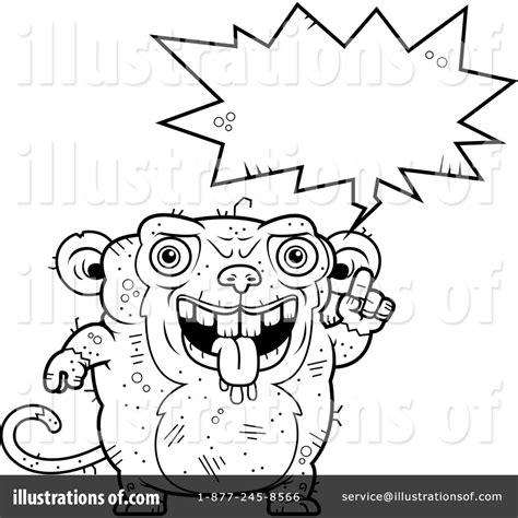 Ugly Monkey Clipart #1129841 - Illustration by Cory Thoman