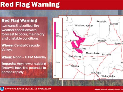 National Weather Service Issues Red Flag Warning for Chelan - Lake ...