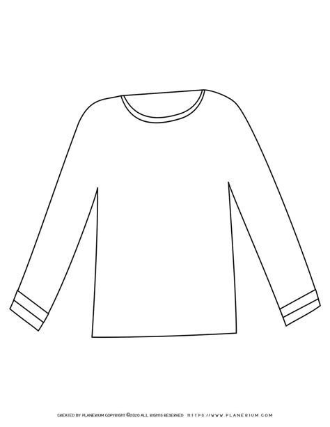 Long Sleeve Shirt Outline | Planerium