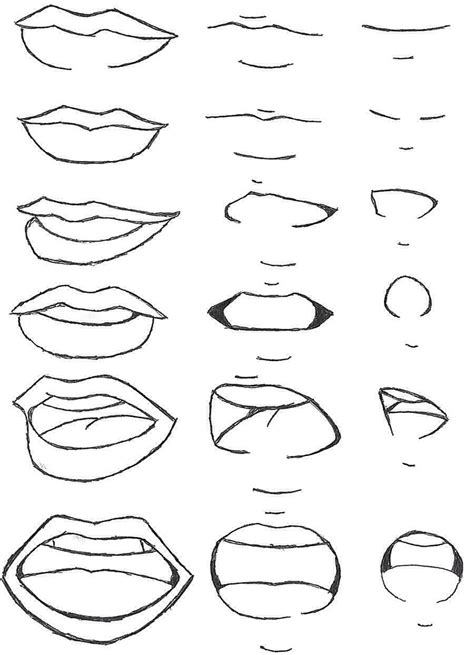 How To Draw Anime Mouth Expressions / Happiness is suggested by very ...