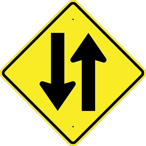 TWO WAY TRAFFIC SYMBOL – TRAFFIC WARNING SIGN – Safehouse Signs