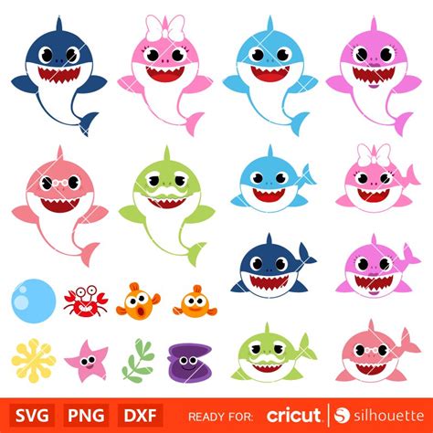 Baby Shark Bundle Svg, Baby Shark Birthday Svg, Baby Shark Characters ...