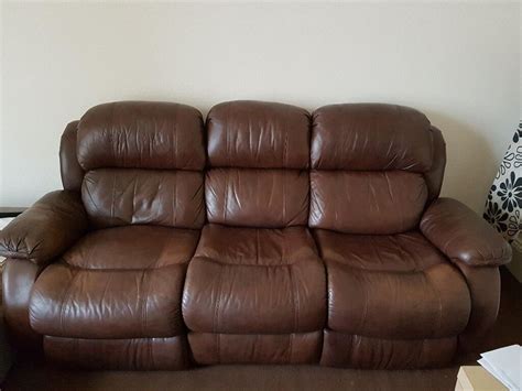 Brown Leather Recliner Sofa | in Dundee | Gumtree