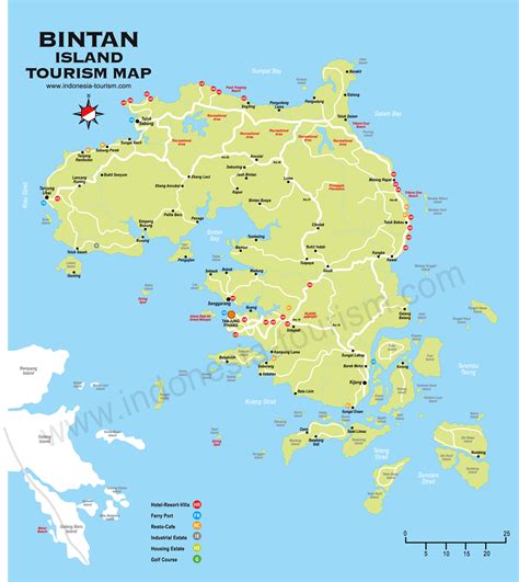 Bintan Island Map - Peta Pulau Bintan - Riau Indonesia