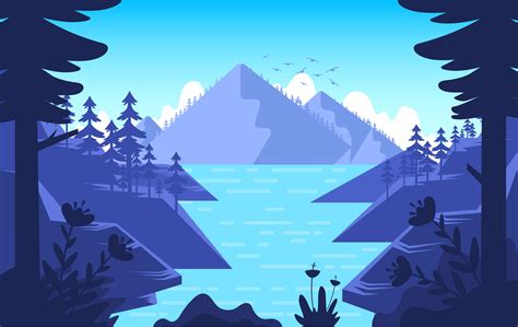 Vector Nature Landscape Illustration 203129 Vector Art at Vecteezy