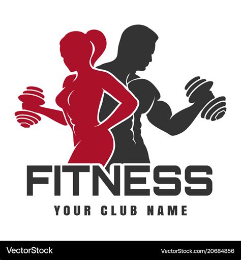 Fitness club logo Royalty Free Vector Image - VectorStock