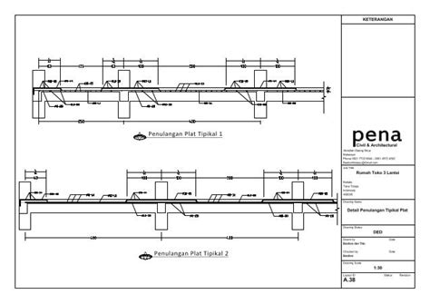 Contoh Denah Plat Lantai