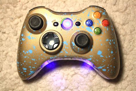 Brand New Xbox 360 Custom Controller Blue LED Mods Custom