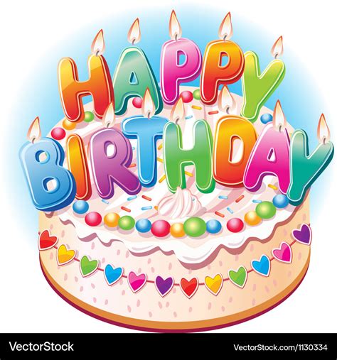 Birthday cake Royalty Free Vector Image - VectorStock