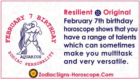 February 7 Zodiac (Aquarius) Horoscope Birthday Personality and Lucky ...