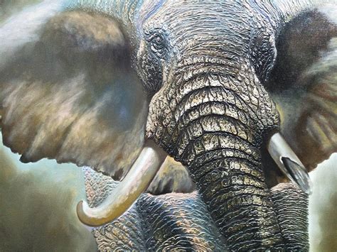 The Elephant Painting - Elephant Canvas Art for Sale