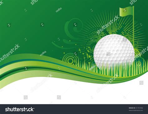 Golf Design Elementsgreen Background Stock Vector (Royalty Free ...