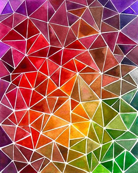 hepsylone | Triangle art, Geometric art, Abstract