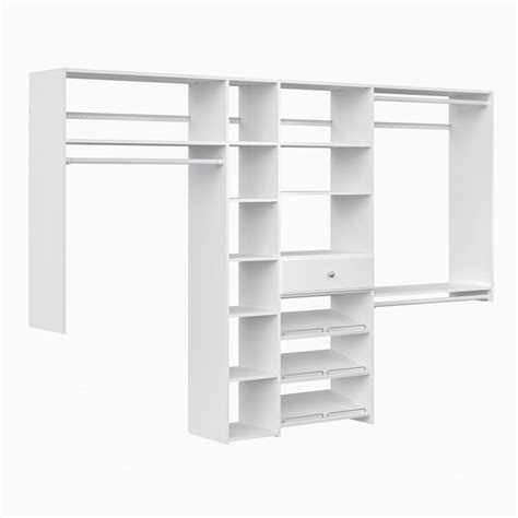 Easy Track 9-ft W x 7-ft H White Wood Closet Kit at Lowes.com