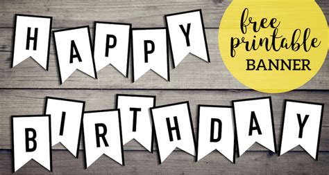 Free Happy Birthday Banner Printable Sign - Paper Trail Design