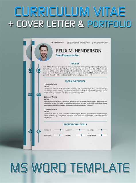 Resume Template + Cover Letter + Portfolio, Modern Template, CV ...