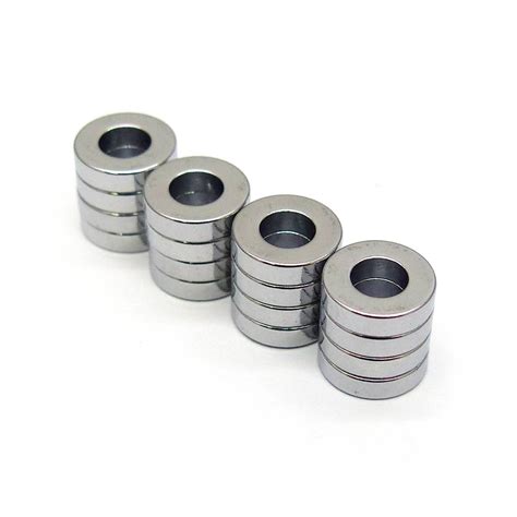 Ring Neodymium Rare Earth Magnets N35, 8odx4idx2mm, 16pcs per pack ...