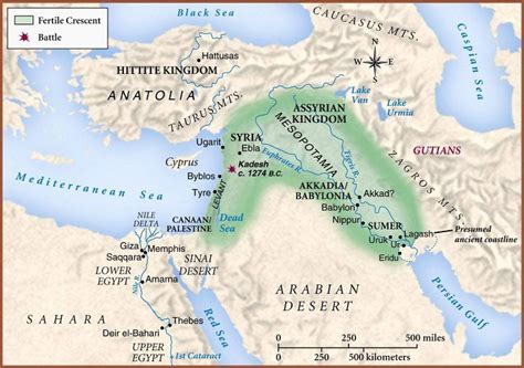 Map Of Mesopotamia Fertile Crescent - Draw A Topographic Map