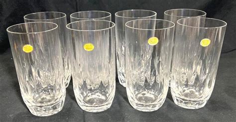 8 Vintage Crystal Water Glasses From Germany. Auction