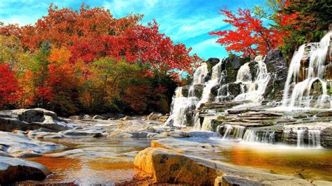 Autumn Waterfall Wallpapers - Top Free Autumn Waterfall Backgrounds ...