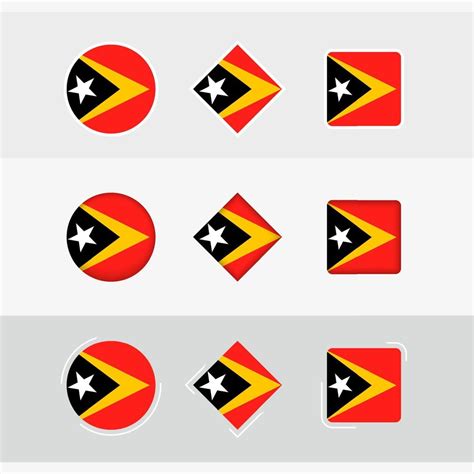 East Timor flag icons set, vector flag of East Timor. 22980963 Vector ...