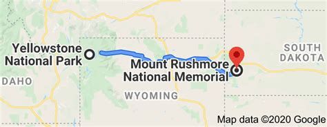 Mount Rushmore to Yellowstone Road Trip | Yellowstone, Wyoming map ...