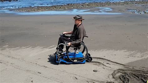 Off-road in your wheelchair with this rugged track attachment