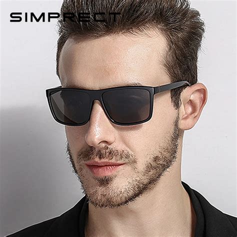 SIMPRECT 2019 Square Polarized Sunglasses Men UV400 High Quality ...