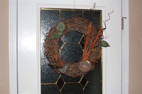 Bird's nest wreath made by me! Grapevine Wreath, Fall Wreath, Bird Nest ...