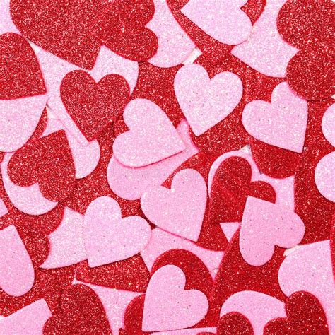 Glitter Red and Pink Hearts. Background. Valentines Day Stock Image ...