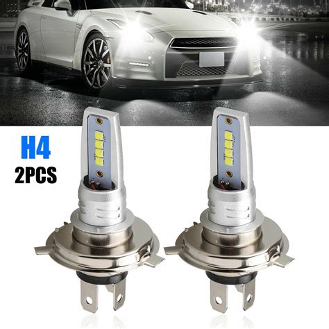 Pair 9003 H4 LED Headlight Bulbs Kit High-Low Beam Super Bright 80W ...