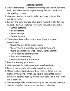 Spelling Bee Rules: