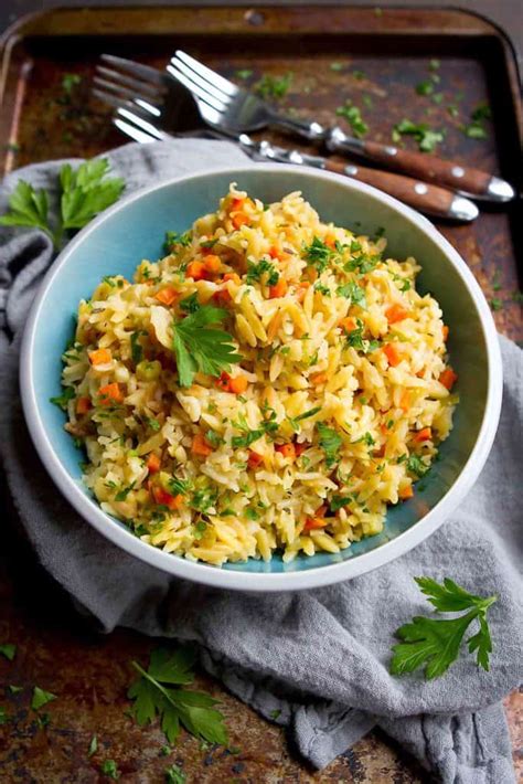 Brown Rice Pilaf with Orzo - Cookin Canuck - Healthy Side Dish