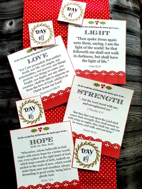 12 Days of Christmas (gifts of the Savior) with Free Printable Cards ...