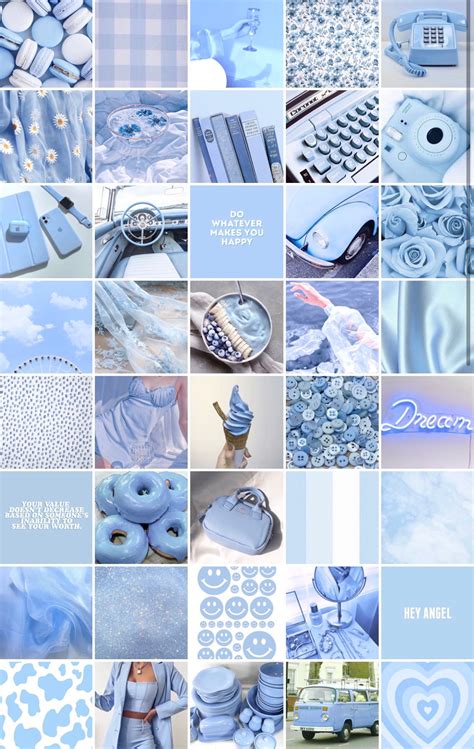 Aesthetic Blue Wall Collage 81 Pcs Blue Photo Wall Collage - Etsy