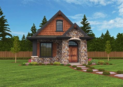 Montana House Plan | One Story Small Lodge Home Design