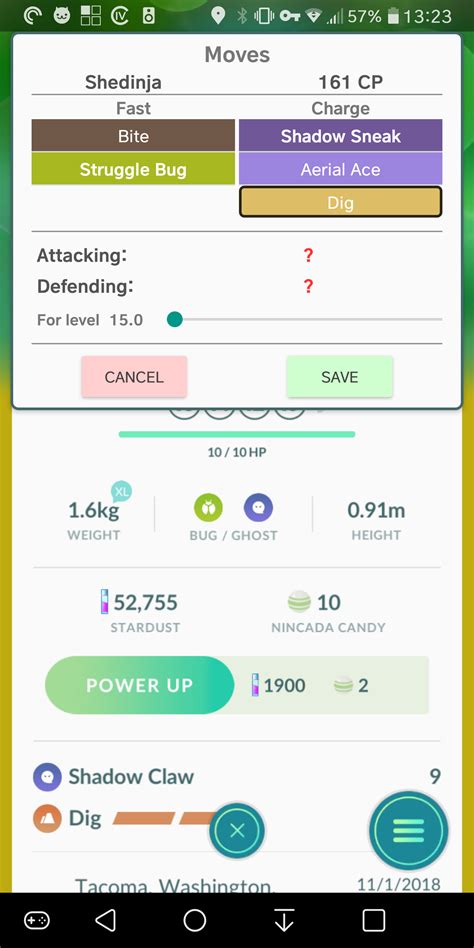 Wrong moveset for Shedinja? : r/CalcyIV