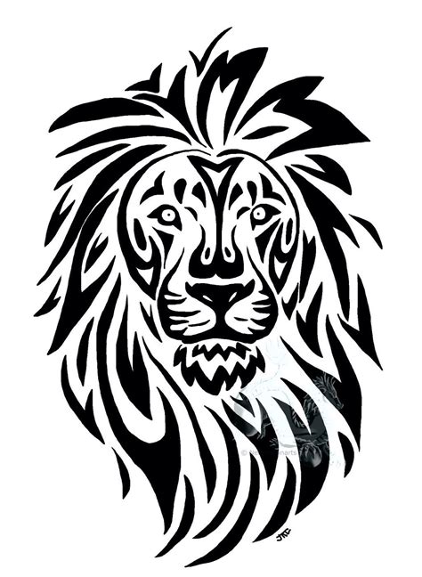 Tribal Lion Drawling | Leão tribal, Tipo tatuagem, Serigrafia